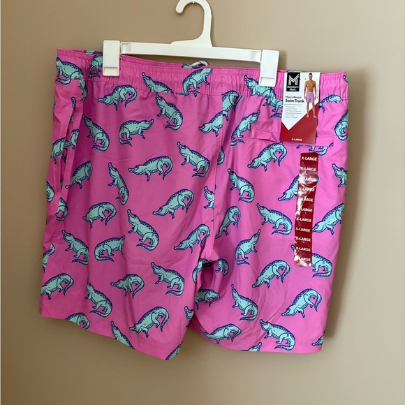 Pink Alligators Print Swim Trunks NWTs Size XL - Picture 3 of 4